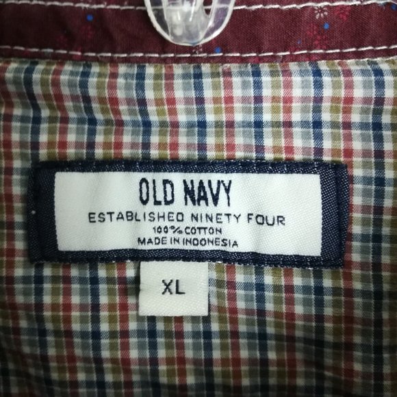 Old Navy Mens Shirt Button Down Long sleeve Pearl Snaps Western Plaid XL - Picture 11 of 11